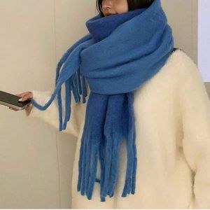 NWT Blue Scarf with Tassels